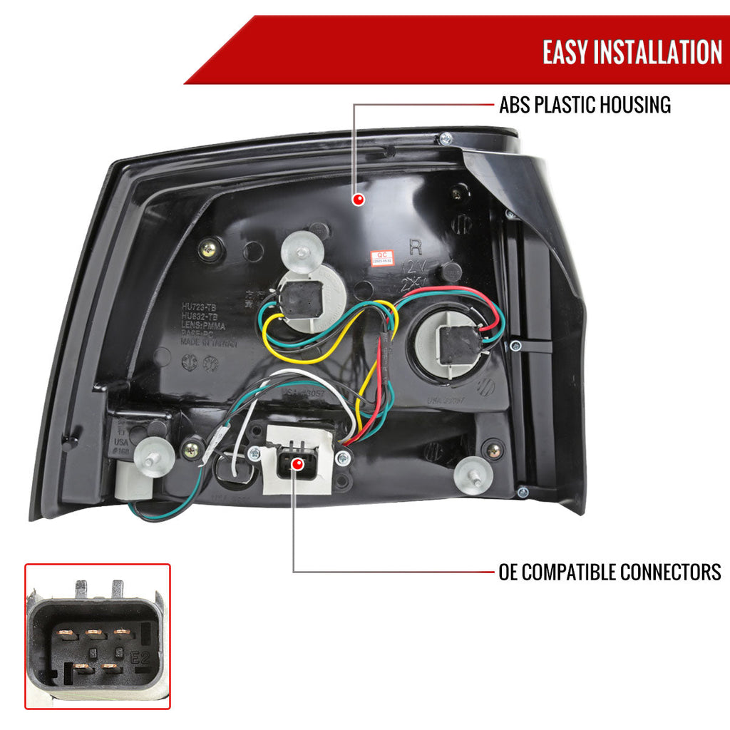 2005-2010 Dodge Charger LX Tail Lights (Matte Black Housing / Clear Lens)
