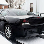 2005-2010 Dodge Charger LX Tail Lights (Matte Black Housing / Clear Lens)