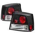 2005-2010 Dodge Charger LX Tail Lights (Matte Black Housing / Clear Lens)