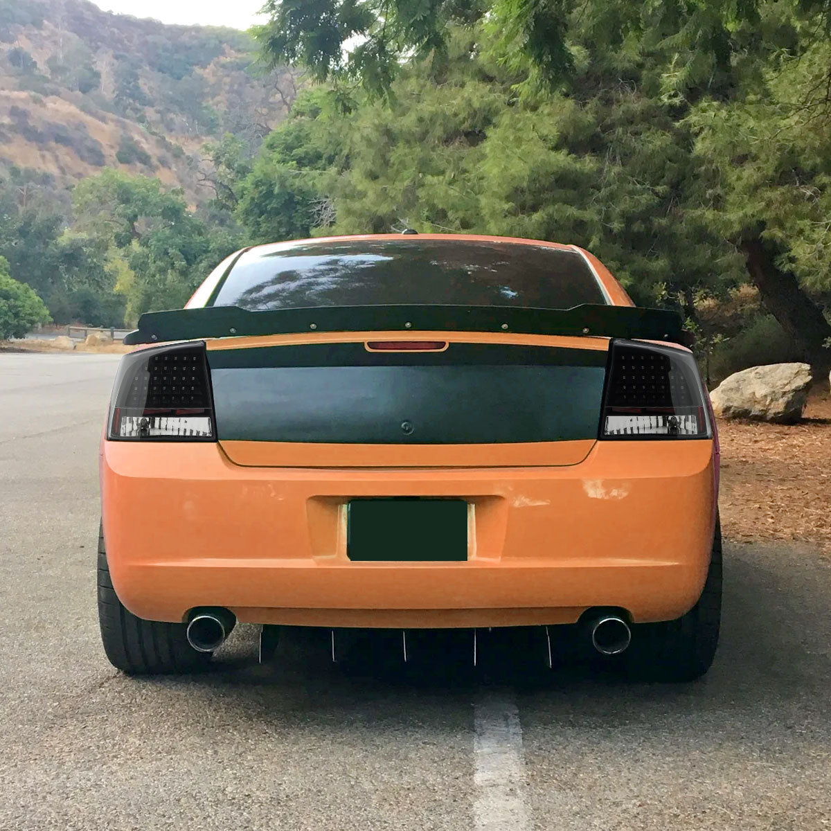 2005-2010 Dodge Charger LX LED Tail Lights (Matte Black Housing / Clear Lens)