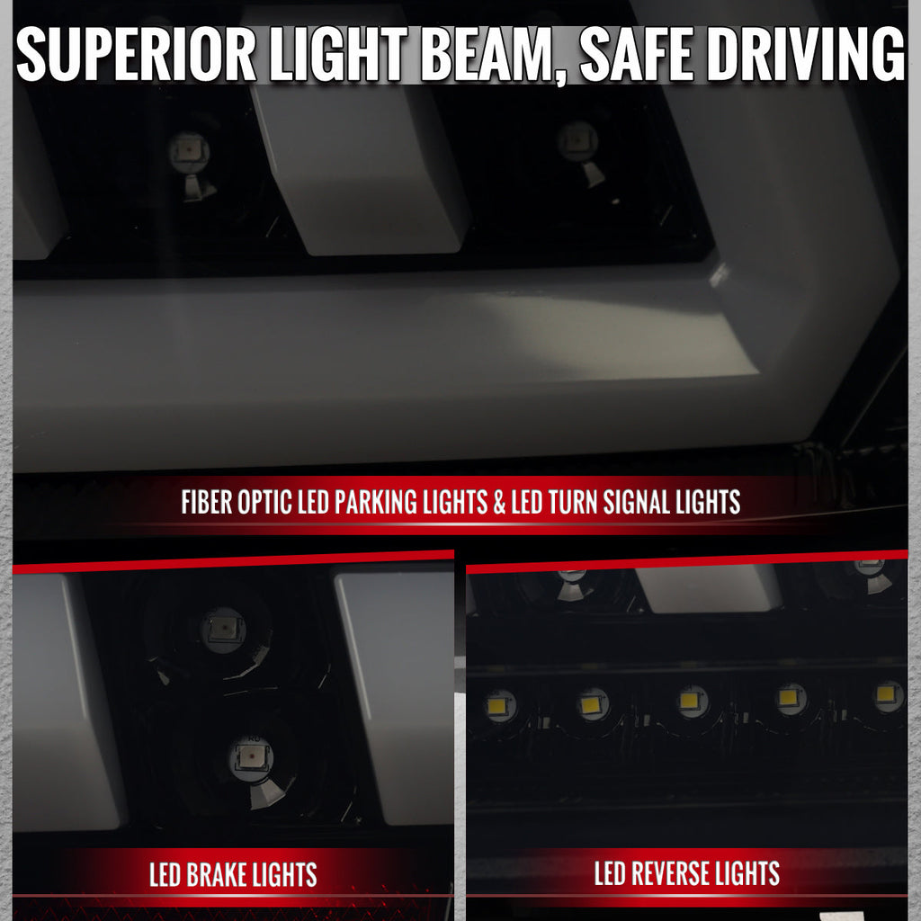 2014-2015 Chevrolet Camaro 5th Gen Full LED Sequential Tail Lights (Glossy Black Housing / Smoked Lens)