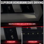 2014-2015 Chevrolet Camaro 5th Gen Full LED Sequential Tail Lights (Glossy Black Housing / Smoked Lens)