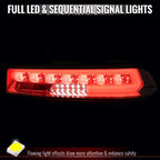 2014-2015 Chevrolet Camaro 5th Gen Full LED Sequential Tail Lights (Chrome Housing / Smoked Lens)