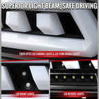 2014-2015 Chevrolet Camaro 5th Gen Full LED Sequential Tail Lights (Black Housing / Clear Lens)