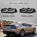 2014-2015 Chevrolet Camaro 5th Gen Sequential LED Turn Signal C8-Style Tail Lights (Black Housing / Smoked Lens)