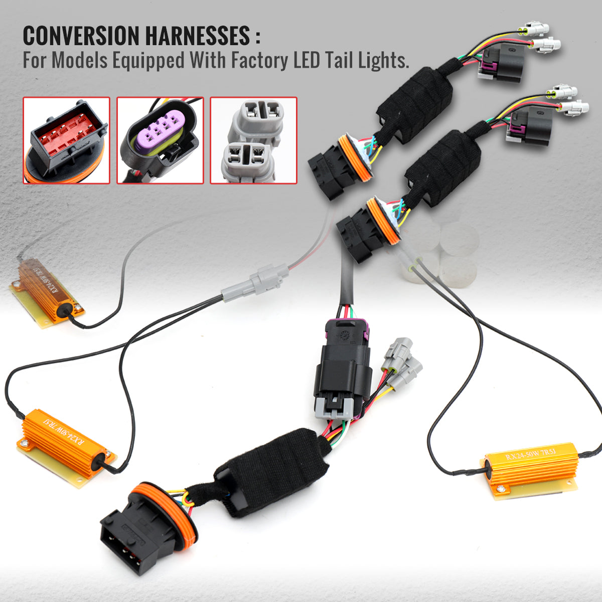 2014-2015 Chevrolet Camaro 5th Gen Sequential LED Turn Signal C8-Style Tail Lights (Black Housing / Smoked Lens)