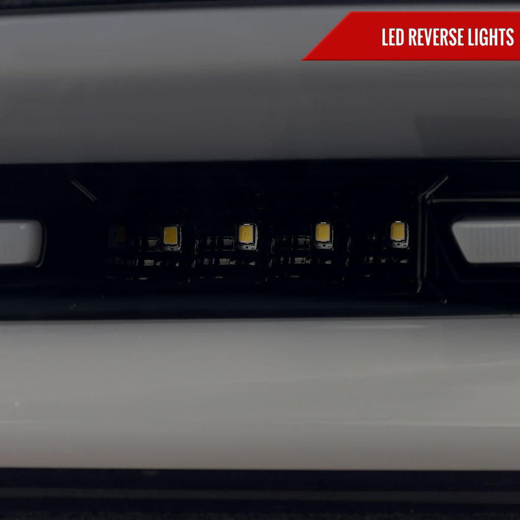2016-2018 Chevrolet Camaro 6th Gen Full LED Sequential Tail Lights (Glossy Black Housing / Smoked Lens)