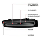 2016-2018 Chevrolet Camaro 6th Gen Full LED Sequential Tail Lights (Glossy Black Housing / Smoked Lens)