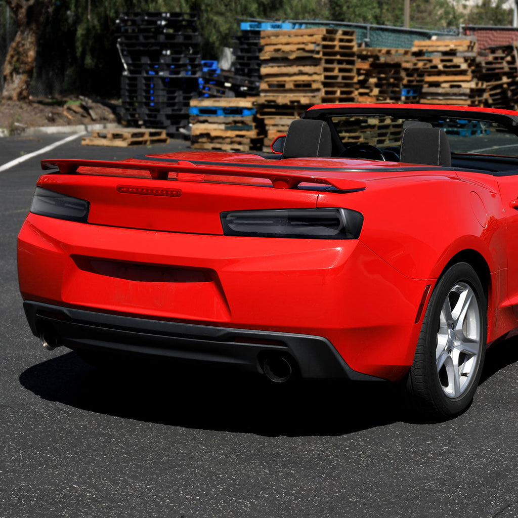 2016-2018 Chevrolet Camaro 6th Gen Full LED Sequential Tail Lights (Glossy Black Housing / Smoked Lens)