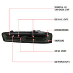 2016-2018 Chevrolet Camaro 6th Gen Sequential LED Tail Lights - VD (Chrome Housing / Smoked Lens)