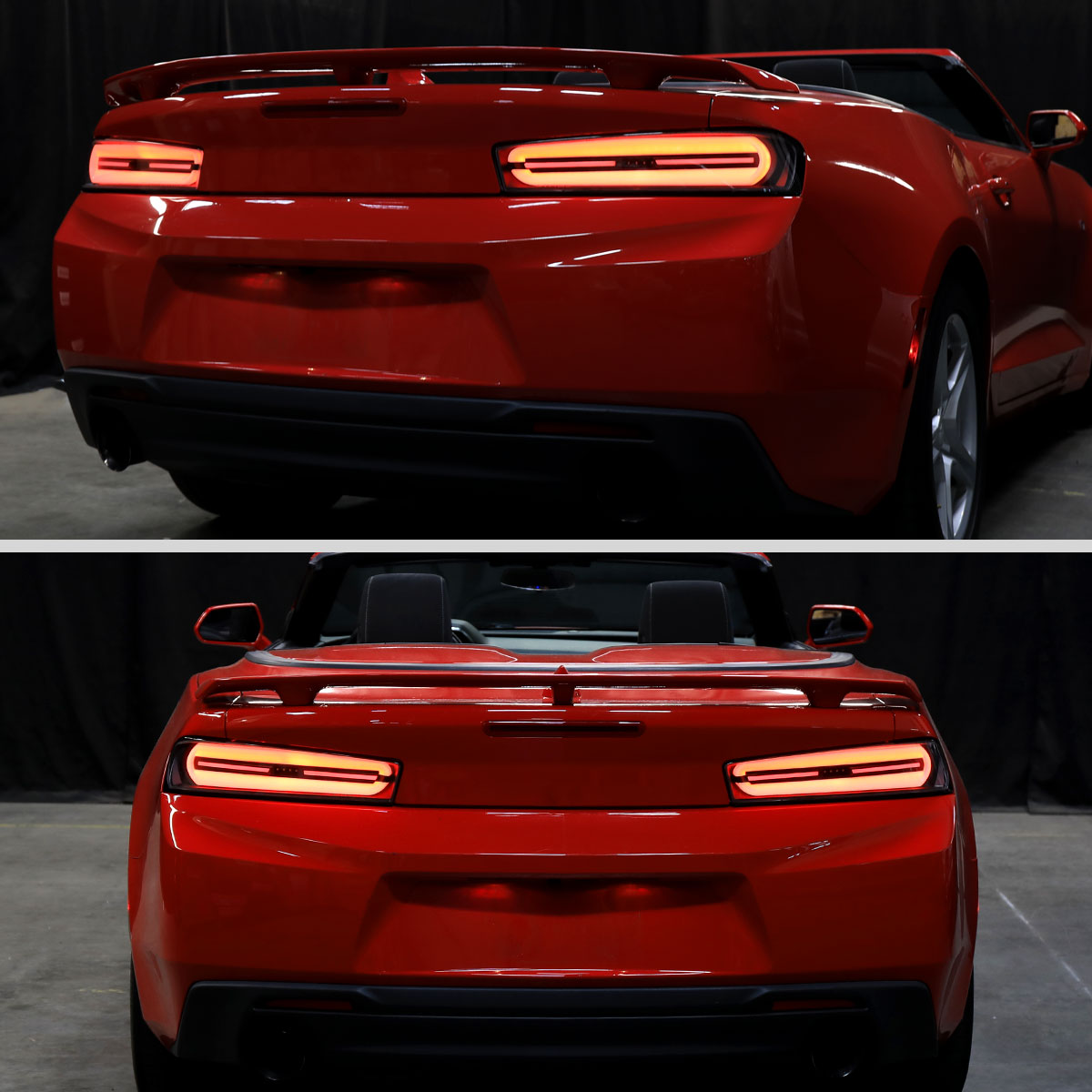 2016-2018 Chevrolet Camaro 6th Gen Full LED Sequential Tail Lights (Black Housing / Clear Lens)