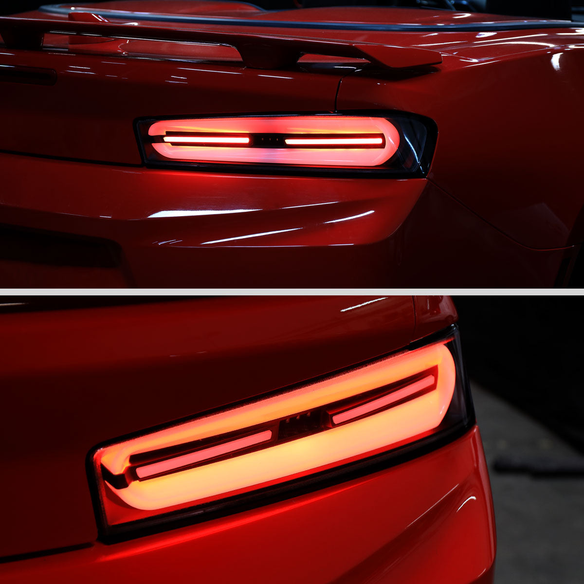2016-2018 Chevrolet Camaro 6th Gen Full LED Sequential Tail Lights (Black Housing / Clear Lens)