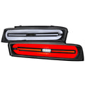 2016-2018 Chevrolet Camaro 6th Gen Full LED Sequential Tail Lights (Black Housing / Clear Lens)