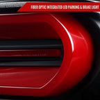 2016-2018 Chevrolet Camaro 6th Gen Full Red LED Sequential Tail Lights (Black Housing / Clear Lens)