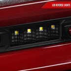 2016-2018 Chevrolet Camaro 6th Gen Full Red LED Sequential Tail Lights (Black Housing / Clear Lens)