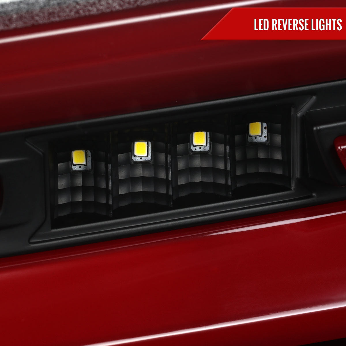 2016-2018 Chevrolet Camaro 6th Gen Full Red LED Sequential Tail Lights (Black Housing / Clear Lens)