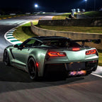 2014-2019 Chevrolet Corvette C7 Sequential LED Turn Signal C8-Style Tail Lights (Black Housing / Clear Lens)