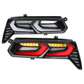 2014-2019 Chevrolet Corvette C7 Sequential LED Turn Signal C8-Style Tail Lights (Black Housing / Clear Lens)