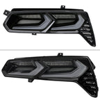 2014-2019 Chevrolet Corvette C7 Sequential LED Turn Signal C8-Style Tail Lights (Black Housing / Smoked Lens)