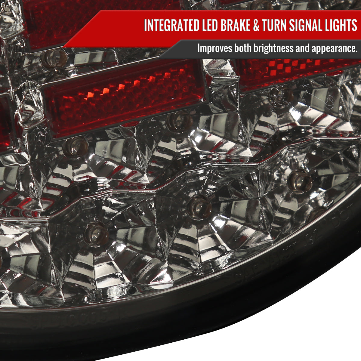 1997-2004 Chevrolet Corvette C5 4PC LED Tail Lights (Chrome Housing / Smoked Lens)