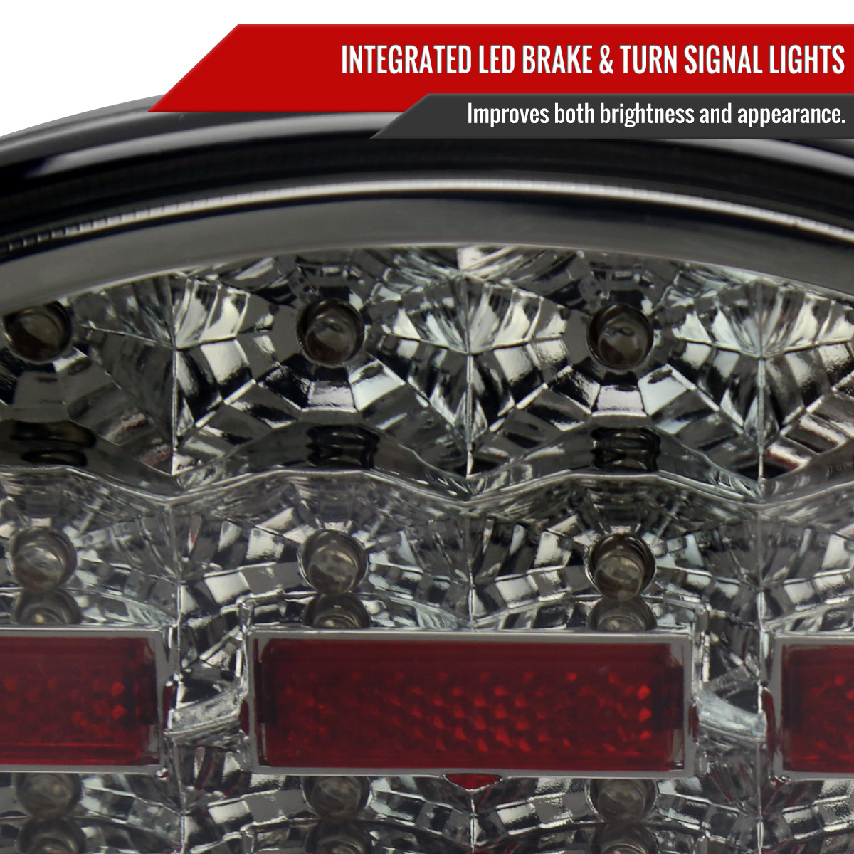 1997-2004 Chevrolet Corvette C5 4PC LED Tail Lights (Chrome Housing / Smoked Lens)