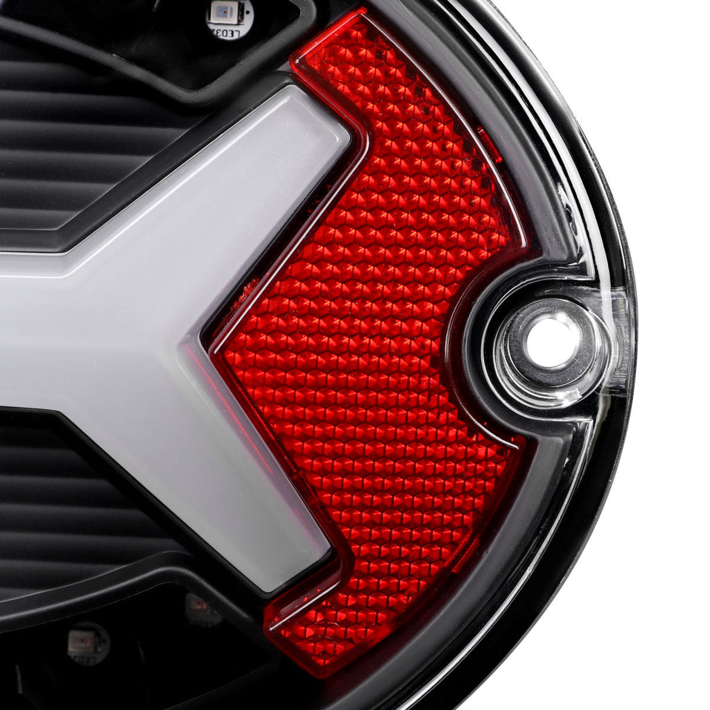 1997-2004 Chevrolet Corvette C5 4 PC White LED Bar Tail Lights (Matte Black Housing / Clear Lens)