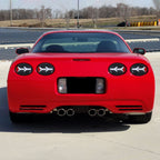 1997-2004 Chevrolet Corvette C5 4 PC White LED Bar Tail Lights (Matte Black Housing / Clear Lens)