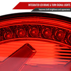1997-2004 Chevrolet Corvette C5 4 PC LED Bar Tail Lights (Chrome Housing / Red Lens)
