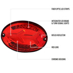 1997-2004 Chevrolet Corvette C5 4 PC LED Bar Tail Lights (Chrome Housing / Red Lens)