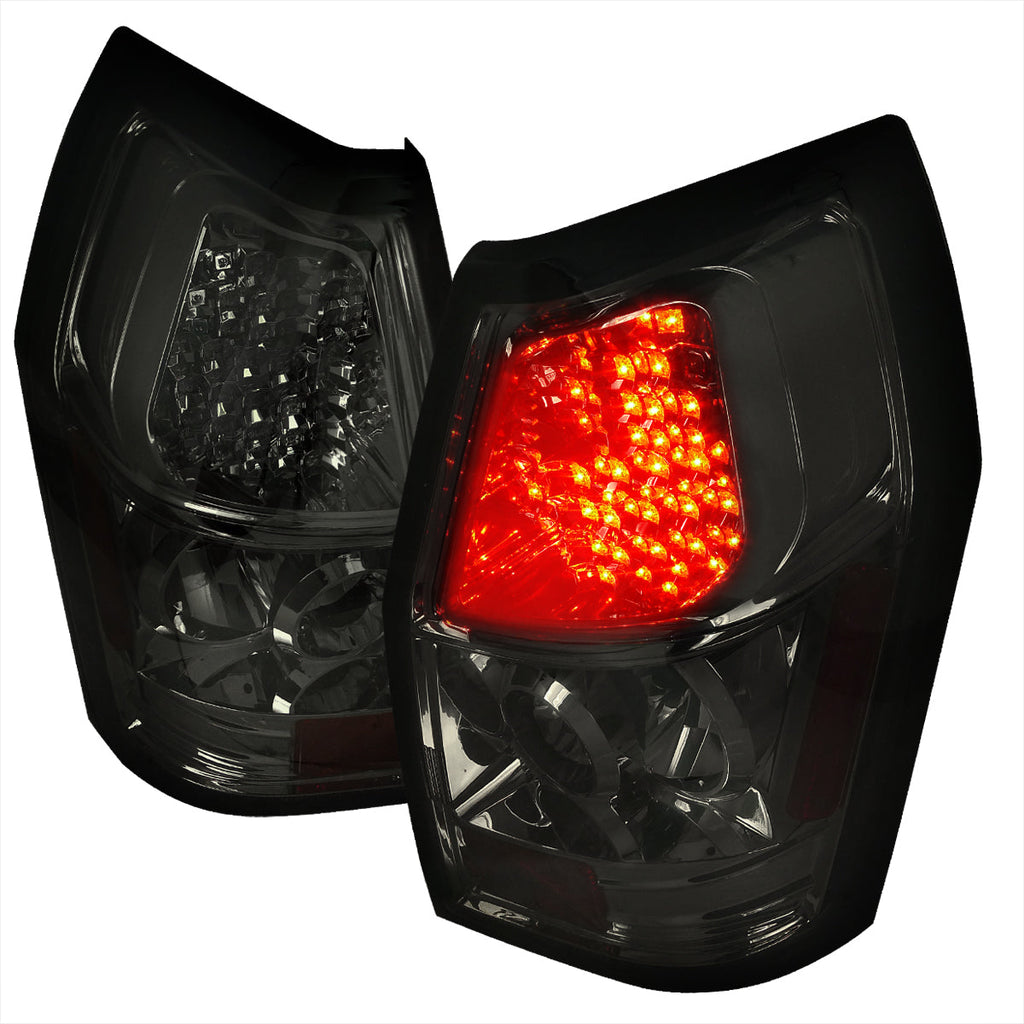 2005-2008 Dodge Magnum LED Tail Lights (Chrome Housing / Smoked Lens)