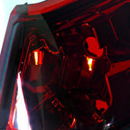 2005-2008 Dodge Magnum Tail Lights (Matte Black Housing / Red Clear Lens)