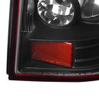 2005-2008 Dodge Magnum Tail Lights (Matte Black Housing / Red Clear Lens)