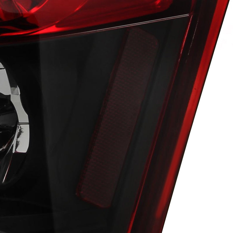2005-2008 Dodge Magnum Tail Lights (Matte Black Housing / Red Clear Lens)