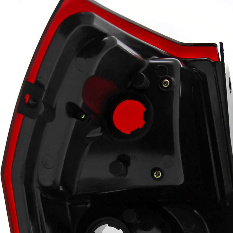 2005-2008 Dodge Magnum Tail Lights (Matte Black Housing / Red Clear Lens)