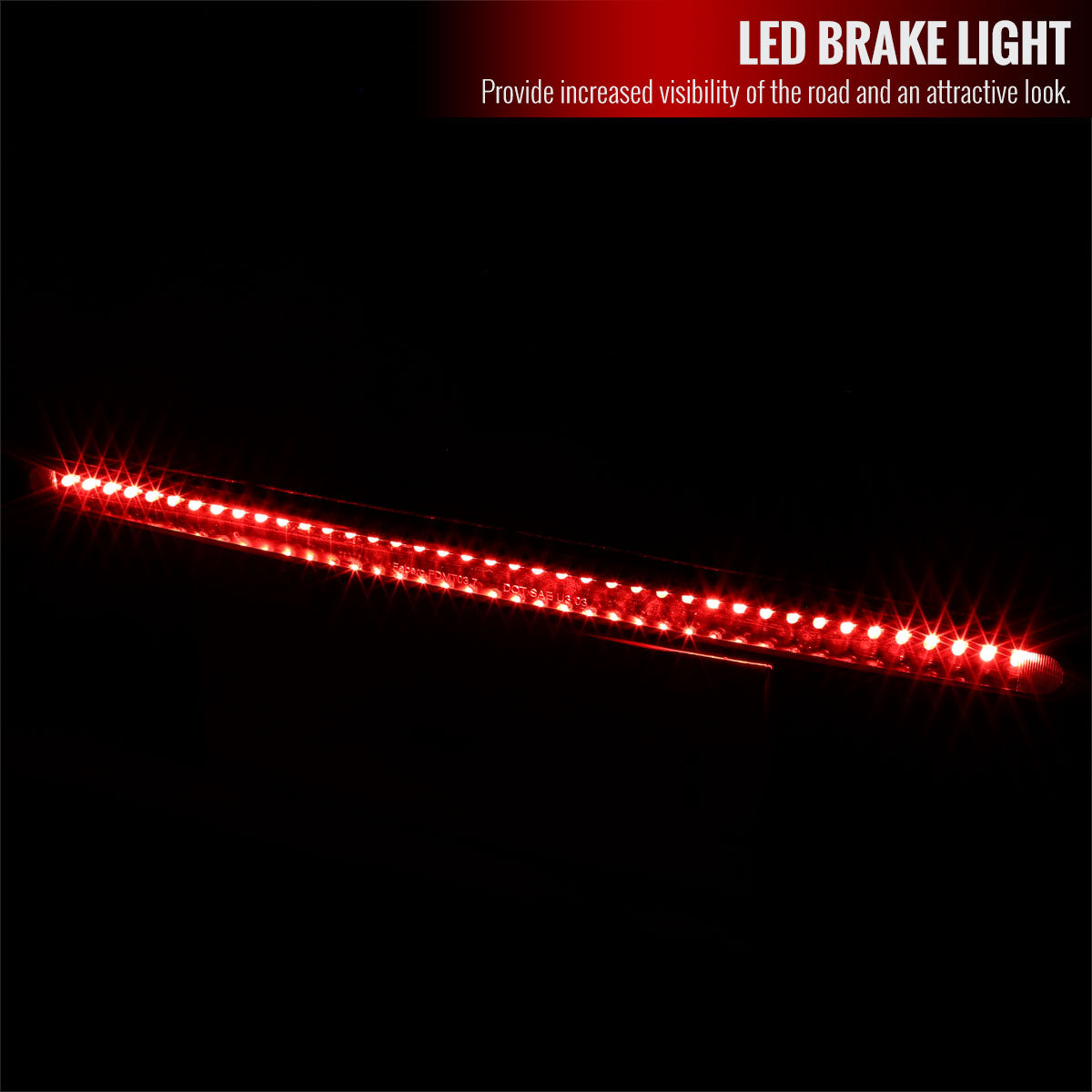 2003-2004 Ford Mustang New Edge SVT Cobra LED Third Brake Light (Matte Black Housing / Clear Lens)