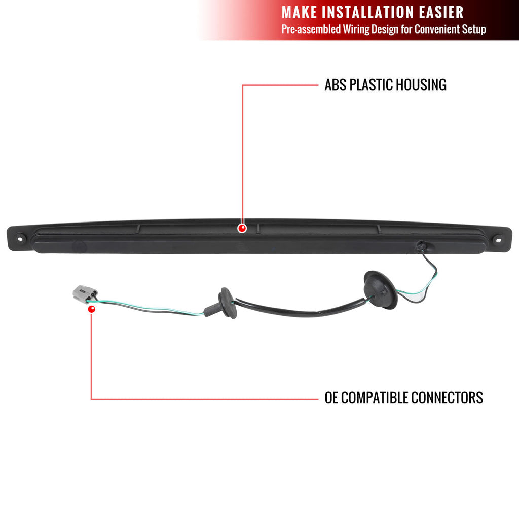 2003-2004 Ford Mustang New Edge SVT Cobra LED Third Brake Light (Matte Black Housing / Clear Lens)