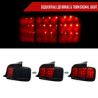 2005-2009 Ford Mustang S197 Sequential LED Tail Lights (Glossy Black Housing / Smoked Lens)