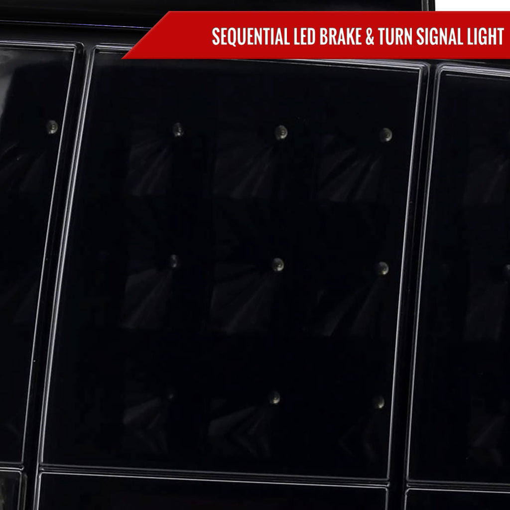 2005-2009 Ford Mustang S197 Sequential LED Tail Lights (Glossy Black Housing / Smoked Lens)