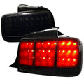 2005-2009 Ford Mustang S197 Sequential LED Tail Lights (Glossy Black Housing / Smoked Lens)