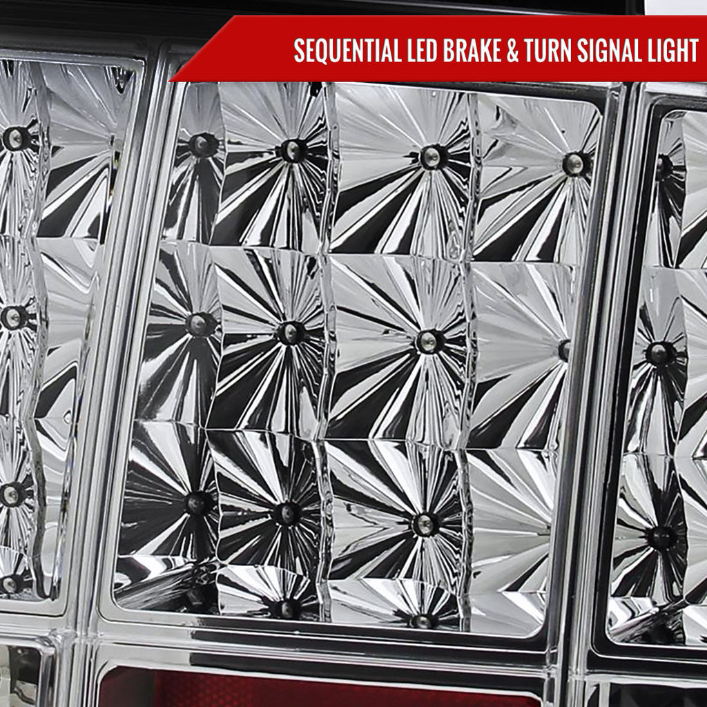 2005-2009 Ford Mustang S197 Sequential LED Tail Lights (Chrome Housing / Clear Lens)