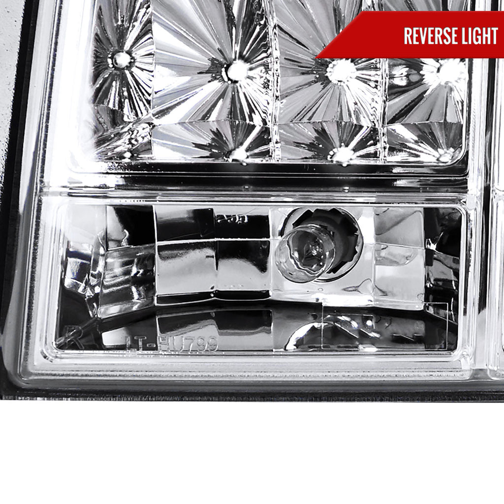 2005-2009 Ford Mustang S197 Sequential LED Tail Lights (Chrome Housing / Clear Lens)