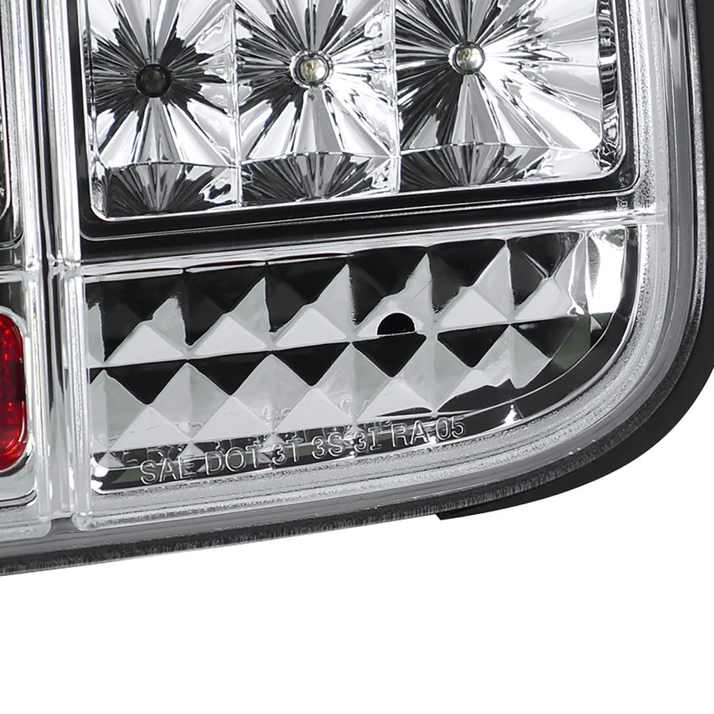 2005-2009 Ford Mustang S197 Sequential LED Tail Lights (Chrome Housing / Clear Lens)