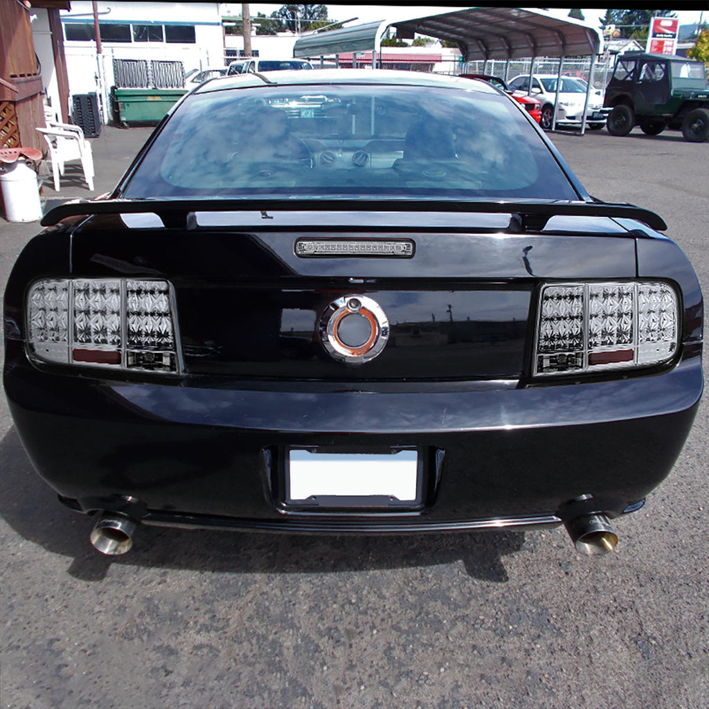 2005-2009 Ford Mustang S197 Sequential LED Tail Lights (Chrome Housing / Clear Lens)