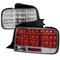 2005-2009 Ford Mustang S197 Sequential LED Tail Lights (Chrome Housing / Clear Lens)
