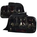 2005-2009 Ford Mustang S197 Sequential Tail Lights (Chrome Housing / Smoked Lens)