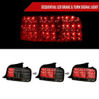 2005-2009 Ford Mustang S197 Sequential LED Tail Lights (Chrome Housing / Smoked Lens)