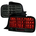 2005-2009 Ford Mustang S197 Sequential LED Tail Lights (Chrome Housing / Smoked Lens)