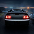 2005-2009 Ford Mustang S197 LED Tail Brake Signal Lights (Black Housing / Clear Lens / White Bars)