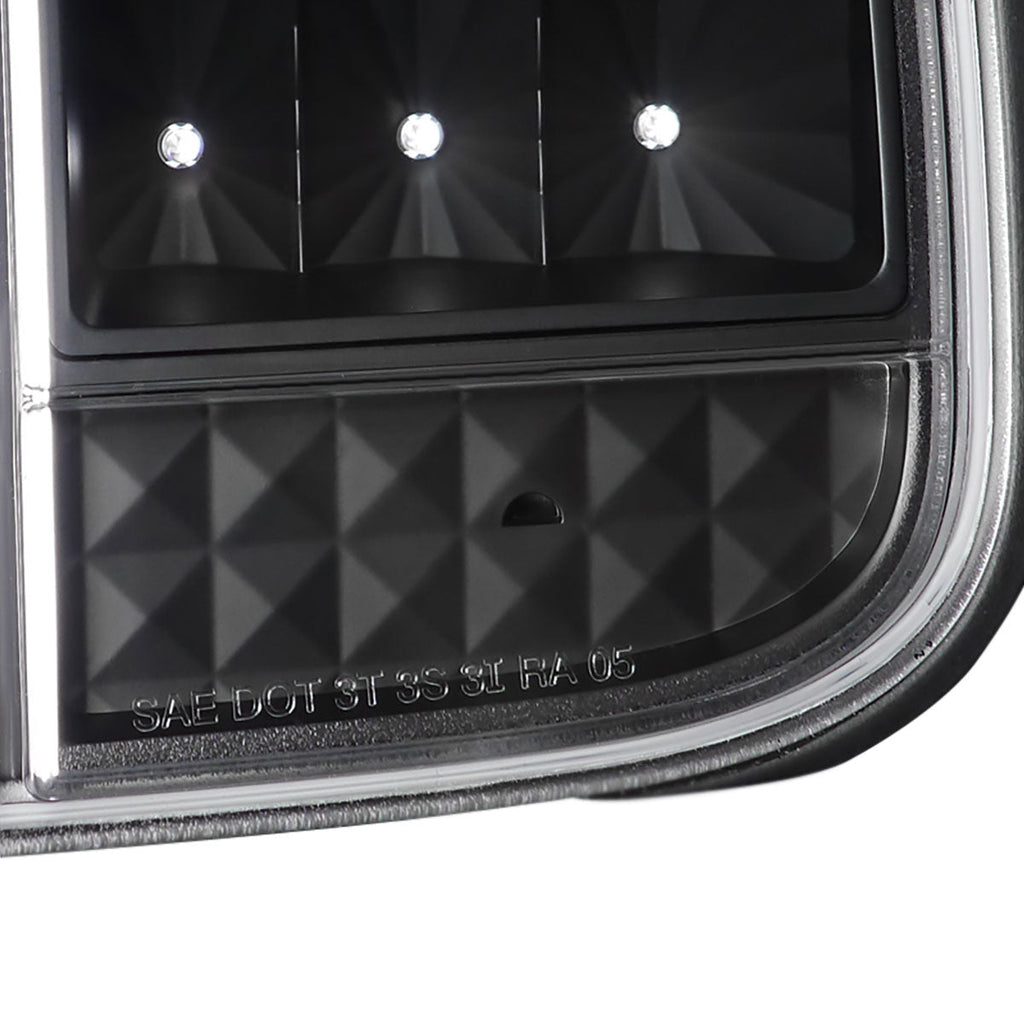 2005-2009 Ford Mustang S197 Sequential LED Tail Lights (Matte Black Housing / Clear Lens)