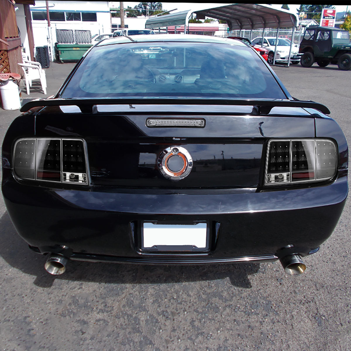 2005-2009 Ford Mustang S197 Sequential LED Tail Lights (Matte Black Housing / Clear Lens)